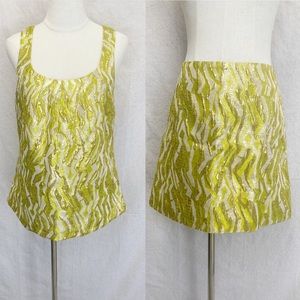 J crew collection metallic brocade retro skirt set